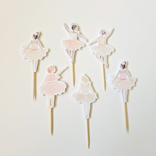 Toppers à cupcake avec / Ballerine