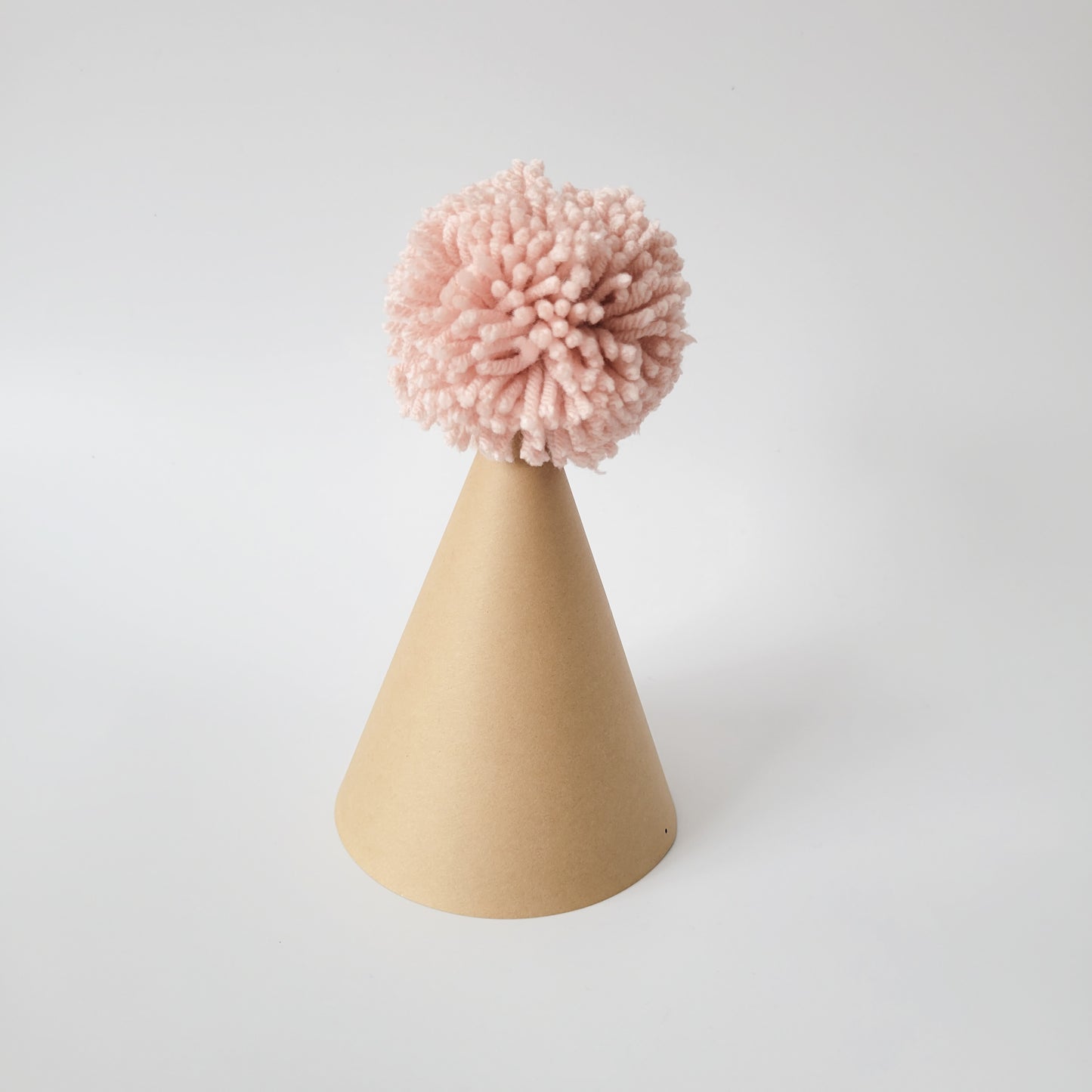 Kraft Party Hat / Pompom Choice of Color