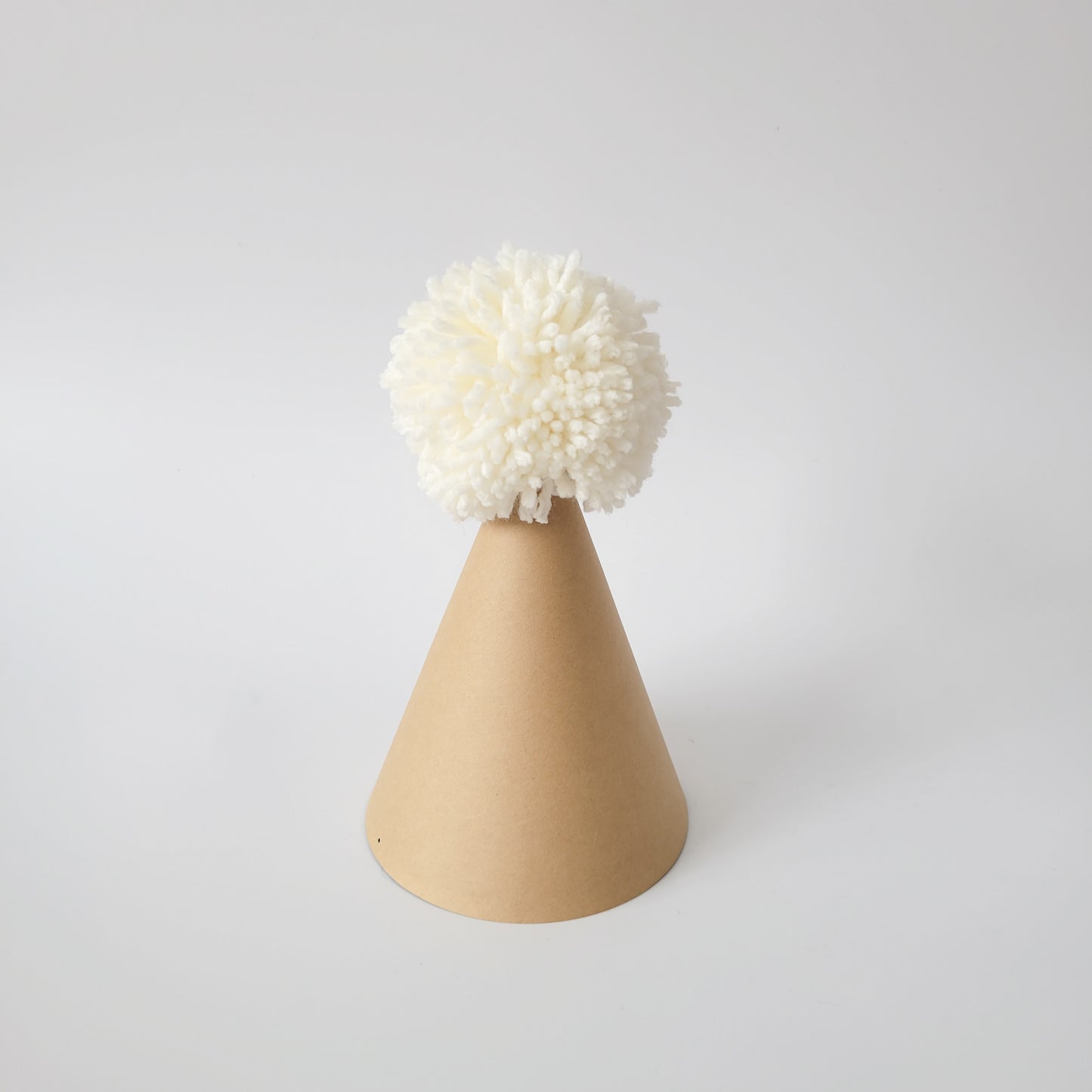 Kraft Party Hat / Pompom Choice of Color