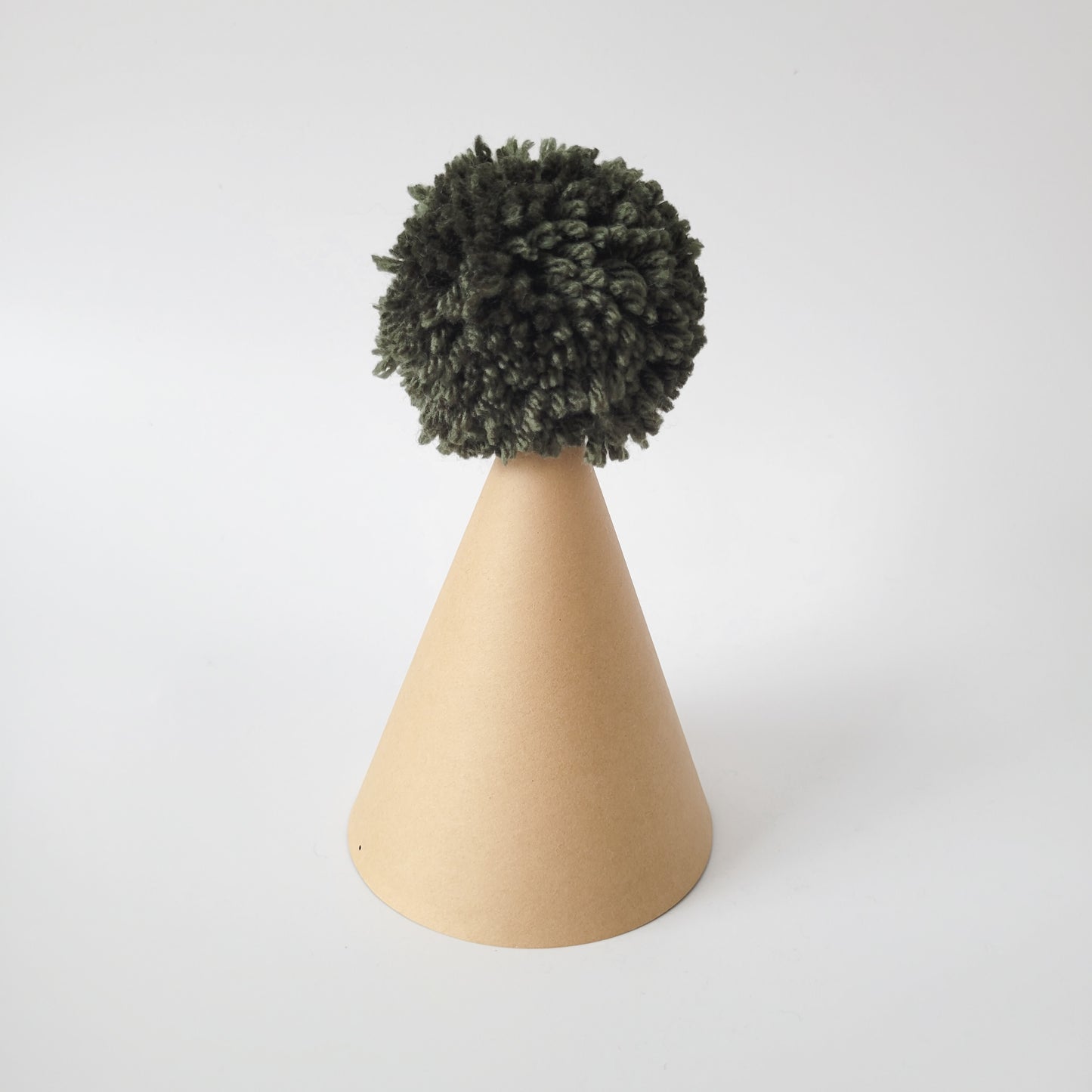 Kraft Party Hat / Pompom Choice of Color