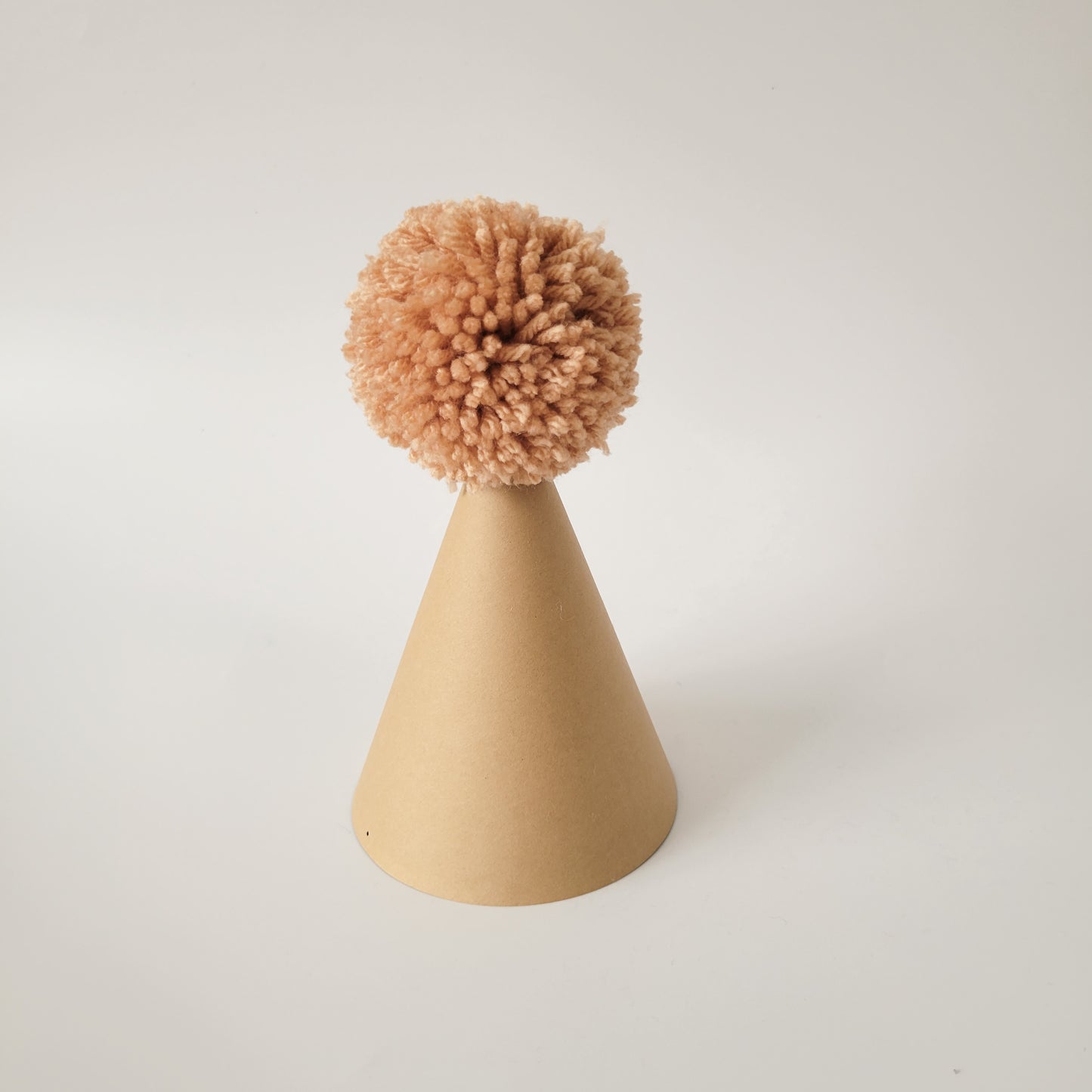 Kraft Party Hat / Pompom Choice of Color